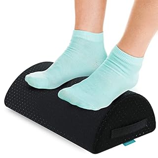 bonmedico Poggiapiedi da Scrivania Ergonomico – Cuscino Poggia Piedi Regolabile Antiscivolo – Supporto per Gambe e Schiena – Accessorio per Ufficio, Casa e Gaming