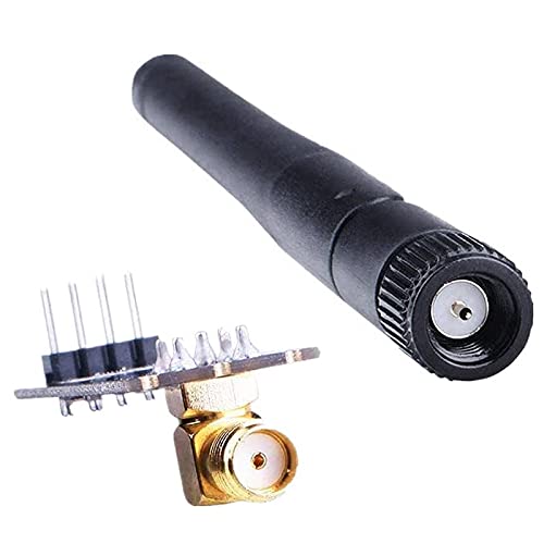 Lanko Lot de 2 modules émetteurs-récepteurs RF NRF24L01+PA+LNA avec antenne SMA 2,4 GHz 1100 m + module sans NRF24L01 pour