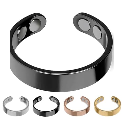 SöMni - Anillo magnético para mujer, menopausia, reduce el estrés y la ansiedad, mejora la calidad del sueño, promueve la quema de grasa y la curación natural, terapia magnética ajustable, 1, M