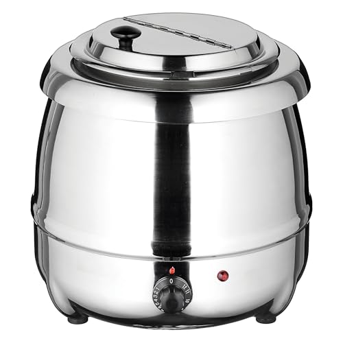 Winco ESW-70 10 Quart Stainless Steel Electric Soup Warmer