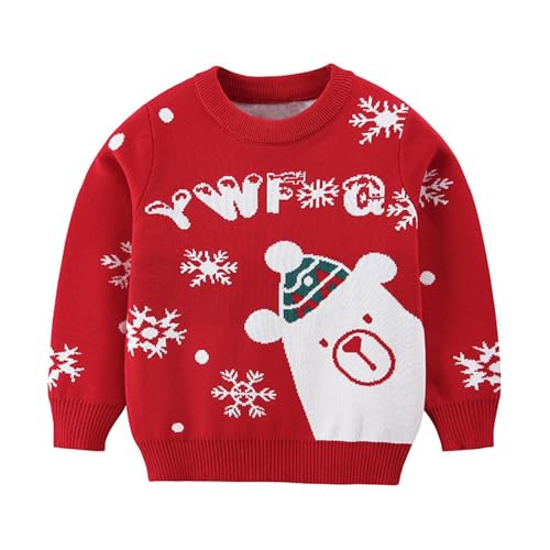 Image of Ugly Christmas Sweater for Girls Funny Xmas Knit Pullover Shirts Kids Child Holiday Jumper Tops Outfit 2-14 Years