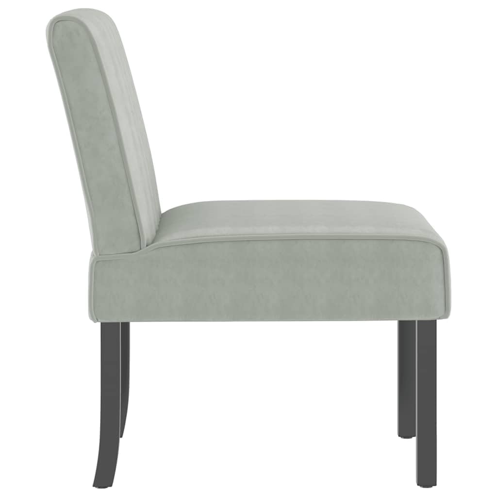 vidaXL Silla Tapizada, Butaca de Respaldo Alto, Sillón Sofá Auxiliar de Descanso, Silla Decorativa para Salón Dormitorio, Terciopelo Gris Claro