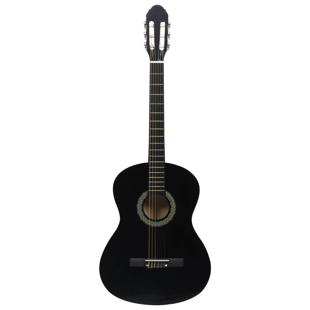 Set chitarra classica per principianti, 12 pezzi, nero 4/4 99,1 cm