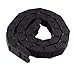 QBGTFAK 1M 18 x 25mm Plastic Open One Side Type CNC Machine Tool Cable Drag Chain Wire Carrier Black (18mm x 25mm)