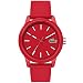 Lacoste Men's TR90 Quartz Watch with Rubber Strap, Red, 20 (Model: 2010988)