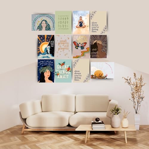 Image of Posters Inc Motivational Wall Posters Pack of 12 | Positive Quotes & Aesthetic Room Decor | Home Wall Decoration Items for Living Room, Bedroom, Study | Birthday Gift for Women, Men & Friends | A4 Size, 300 GSM, Unframed