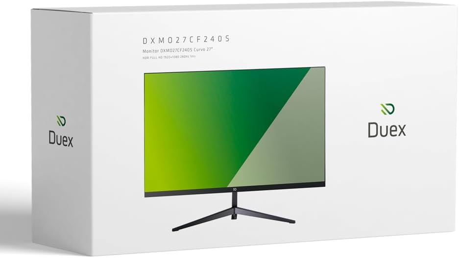 Side view of DUEX DXMO27CF240S monitor with stand