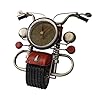 YCHTEWYMetal Motorcycle Art Wall Decoration Desk Stand Clock Battery Operated Creative Home Decoration Gift for Living Room Bedroom Office