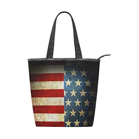 Tropicallife Rootti Bolsa de Lona con Patrón de Bandera Americana Cover