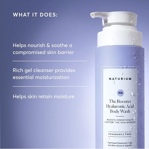 Image of Naturium The Booster Hyaluronic Acid Body Wash, Hydrating & Moisturizing plus Minimizes Dryness, with Glycerin & Vitamin B5, 16.9 oz