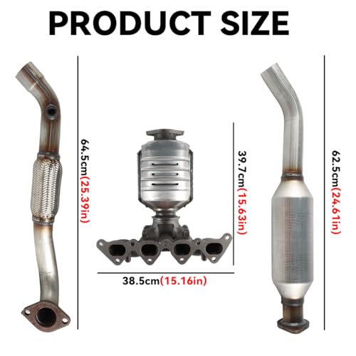 Panidarun Front and Rear Catalytic Converter Kit Compatible with Hyundai Elantra 2004-2006 2.0L, Replece #54774, 16472, 18298 (EPA Compliant) by Panidarun - Image 5