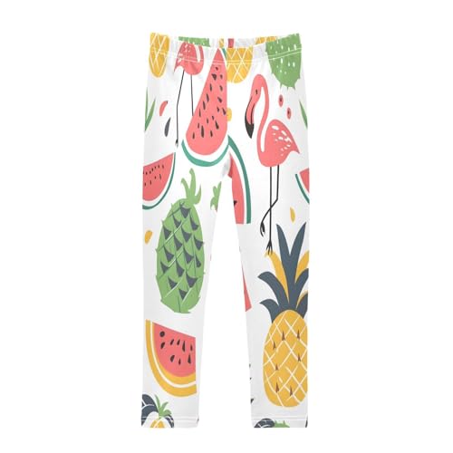 Toddler Girls Leggings Printed Yoga Pants Leggings Watermelon Pineapple Flamingo for Kids
