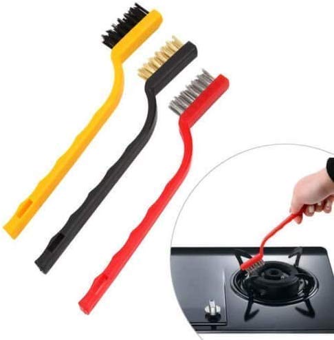 Top Select Mini Wire Brush Set,Cleaning Tool Kit - Brass, Nylon, Stainless Steel Bristles 3 Pcs. (B08XQR6KH9) Amazon Price History, Amazon Price Tracker