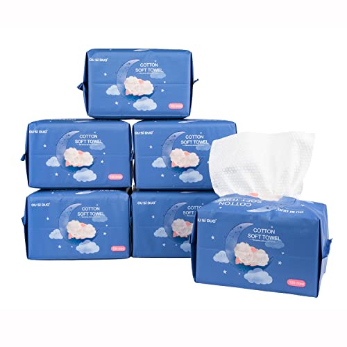 Image of COTTONCARE Dry Baby Wipes, Made of 100% cotton, Chemical-free Unscented, Ultra Absorbent Cotton, Wet and Dry Use Tissues for Baby Delicate Skin Clean, 600 count (pack of 6)