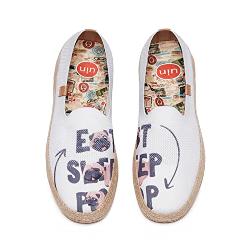 UIN Men's Espadrilles Slip OnsLightweight Walking Casual Loafers Comfortable Art Painted Travel Shoes Marbella Series