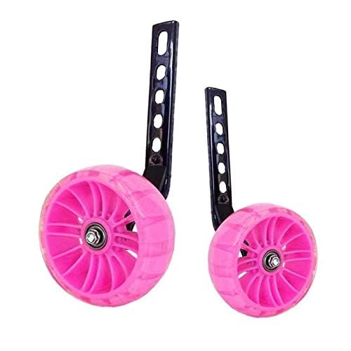 Image of training wheels flash mute wheel bicycle stabiliser mounted Kit compatible for bikes of 12 14 16 18 20 Inch, 1 Pair