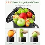 Juicer Machines, ECOSELF Cold Press Juicer with 4.35" Large Feed Chute Fit Whole Fruits & Vegetables, Juicer Machine Self Feeding Effortless for Batch Juicing, High Juice Yield, Easy to Clean - Image 3