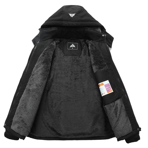 Image of MOERDENG Women's Ski Jacket Waterproof Winter Coat Hooded Snowboarding Jacket Warm Winter Jacket