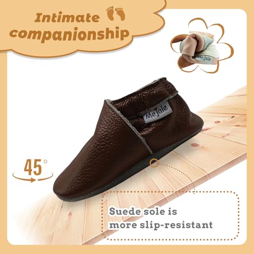 image for Mejale Baby Boy Girl Shoes Soft Soled Leather Moccasins Anti-Skid Infa