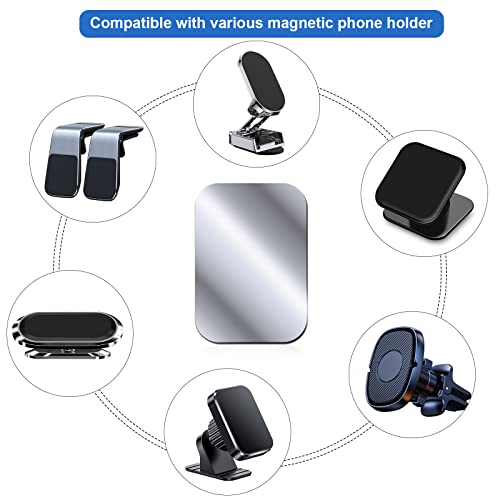 Set di 4 piastre metalliche autoadesive con