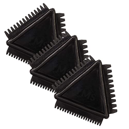 Image of YMS Special Effect Triangle Combing Painting Tool for Wall Decor (Black, 3pc)