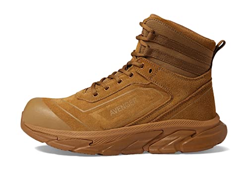 Image of Avenger Work Boots K4 6 inch Boot - Boots for Men - Leather Upper - Mesh Lining - Round Toe - Padded Collar Coyote 12 EE - Wide