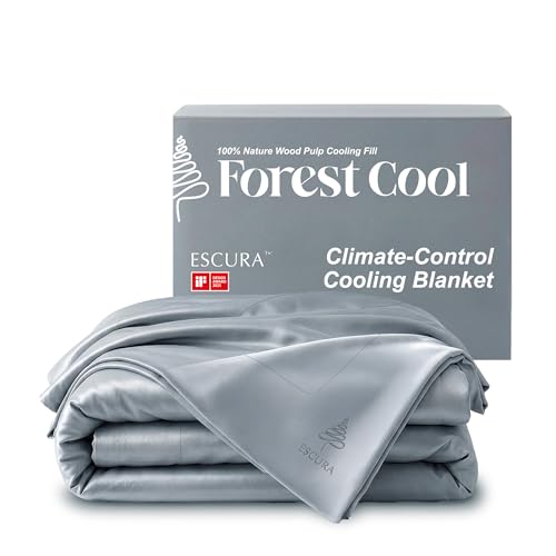 ESCURA Tw® Bamboo Cooling Comforter, King/Cali King, Ultra-Breathable Cooling Blanket for Hot Sleepers & Night Sweats, 100% Plant-Based Fibers in Shell & Fill, PCM-Infused for Active Climate Control