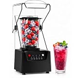 SHUMIAO Gewerbe Standmixer, 2200W, 17.000 U/min, 70 Oz, Schallschutzhaube