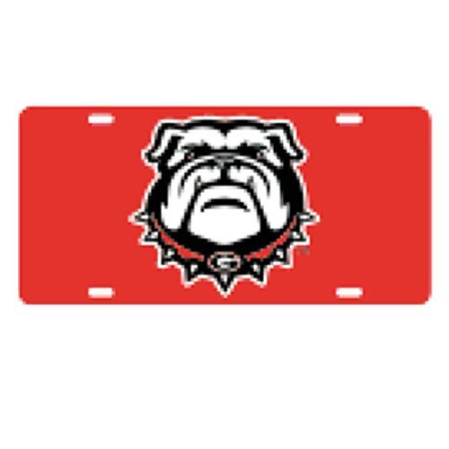 Craftique Georgia Bulldogs New Logo Red Car Tag