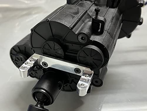 Dhawk Racing Cnc Alloy 2-Speed Trans Case Brac S & Steering Servo Brace For Axial Scx6, Black #TOP3