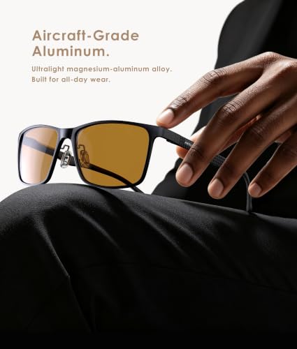 Image of ANYLUV Blue Light Blocking Glasses Men, Al-Mg Metal Computer Gaming
