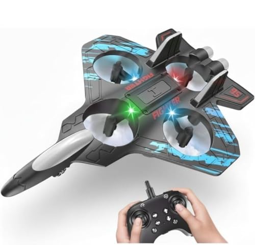 Image of Chettriyanshi Jet Airplane for Kids & Adults with Remote Control, 2.4GHz High Speed Plane Toy with LED Lights, Durable EPP Foam Aircraft, for Boys Girls Flying Toy