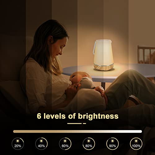 bnehhov lampe de chevet veilleuse enfant 13 couleurs rgb lampe led nuit tactile usb rechargeable lampe de table portable télécommande lampes de chevet minuterie pépinière lamp rouge sos lampe