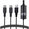 USB MIDI-kabelinterface MIDI NAAR USB Black Cable Converter draadkabel voor toetsenbord PC Laptop Music Studio 6.5FT