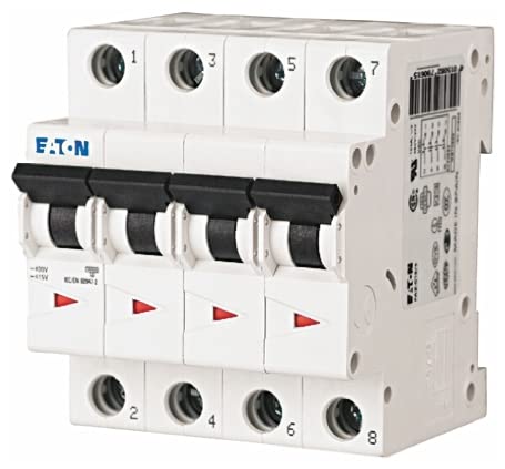 Interruptor Magnetotérmico Eaton FAZ6-D32/4 de 4 polos y 32A