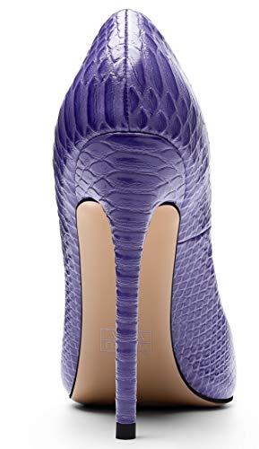 Mettesally Women's High Heel Pumps Pointed Toe Stiletto Heels Slip On Office Party Dress Shoes3