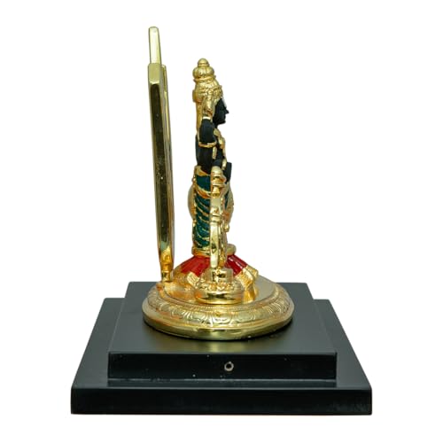 Image of Gold Plated Venkateshwara with Vaishnav Symbols | Balaji Murti for Pooja Room & Festive Gifting |Traditional Lord Balaji Statue with Protective Vaishnava Energy| 19.03 x 11.8 x 18.5 cm
