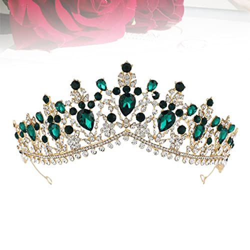 minkissy Tiaras Vintage Rhinestone Crystal Queen Crown Rhinestone Birthday Tiaras for Woman Girls (
