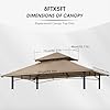MASTERCANOPY Grill Gazebo Replacement Canopy Top for Model L-GG001PST-F (Beige) - Image 3