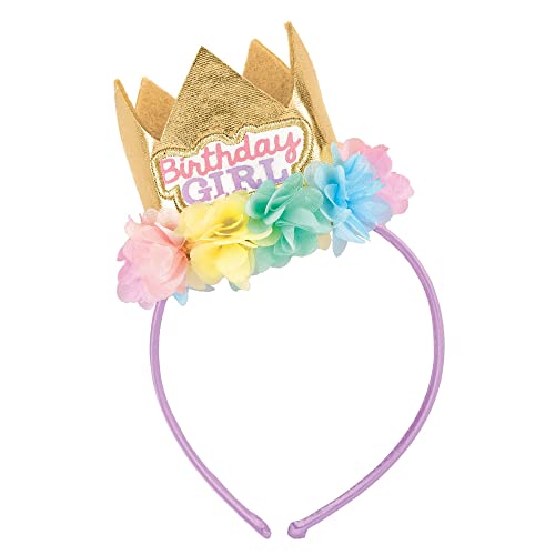 Amscan 252107 Headband Girls 1St B-Day Nov, Multi-colour