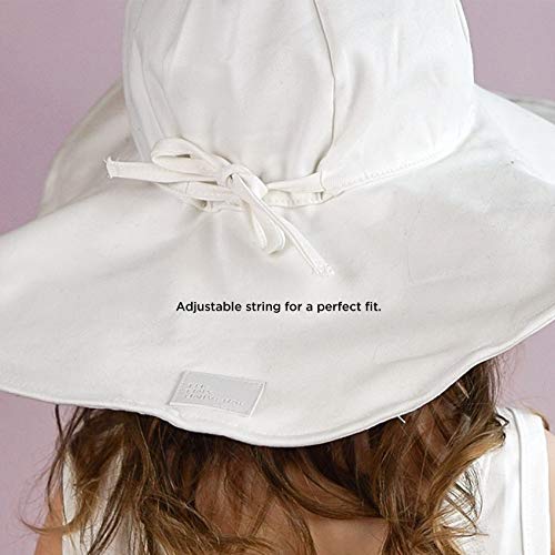 The Tiny Universe Adjustable Sun Hat For Baby Kids Toddlers - Wide Brim, Adjustable Size - Organic Cotton White #TOP3