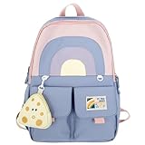 Photo Gallery jatmira zaino kawaii con accessori carini portamonete ciondolo peluche adorabile arcobaleno zaino estetico, blu, medium Photo Gallery jatmira zaino kawaii con accessori carini portamonete ciondolo peluche adorabile arcobaleno zaino estetico, blu, medium