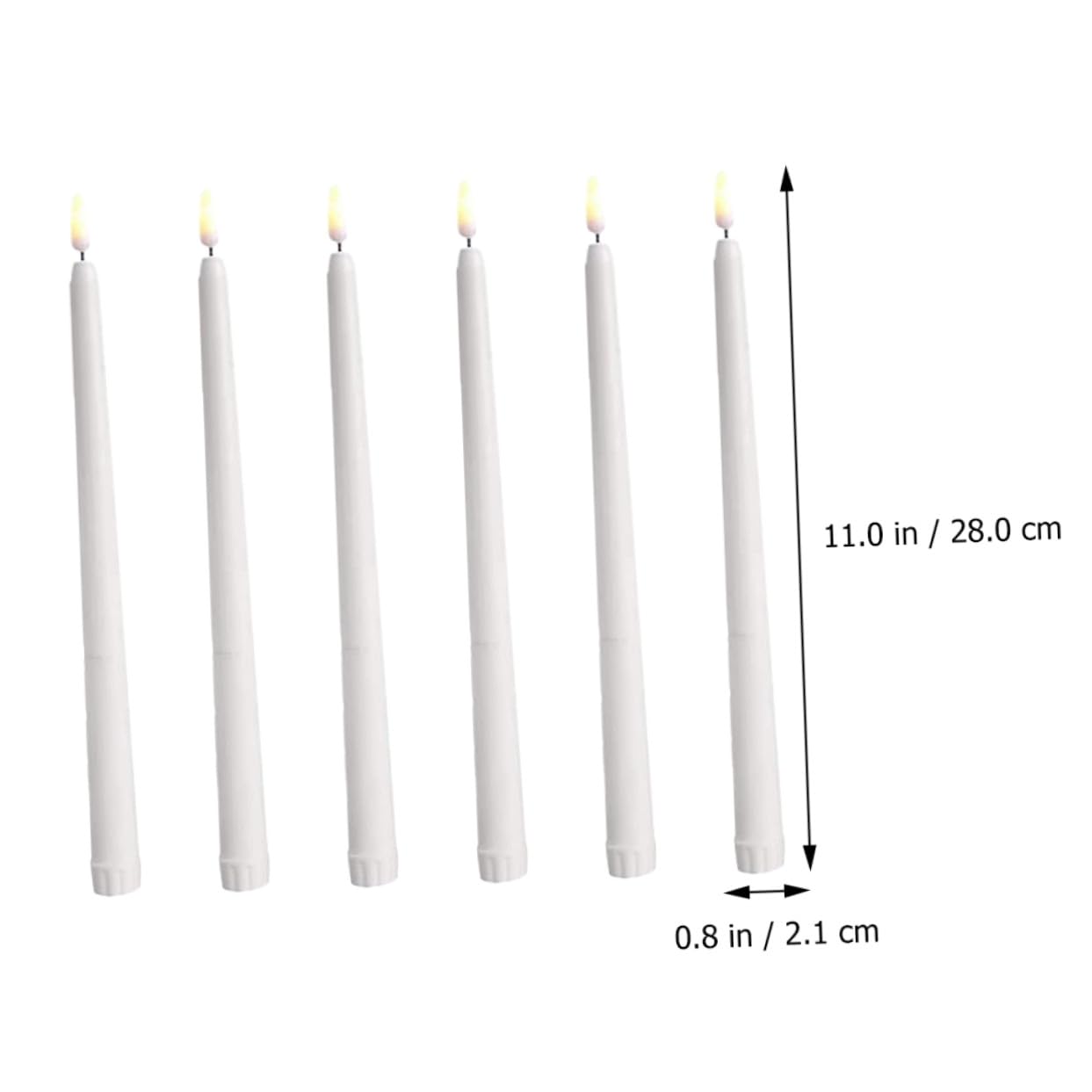 12 Piezas Velas LED Electrónicas Largas de Cera Efecto Parpadeante Lámparas Decorativas y Ahorro Energía para Fiesta Halloween Navidad