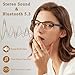 Smart Glasses, Bluetooth Audio Glasses for Men Women,Wireless Headphone Glasses with Speaker, Voice Control,HD Voice Calling,Anti-Blue Light Lenses,Magnetic Charging,Unisex