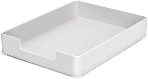 Bandeja tamaño carta, organizador de cajones de escritorio, bandeja de papel de plástico A4, organizador de archivos de plástico para oficina,