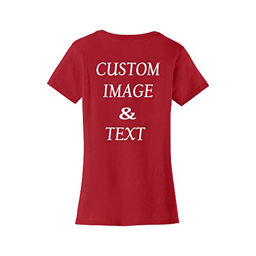Ladies Customized Fan Tee Shirt, Design Your Own by Uploading Photos, Text, Logos Or Any Design, Custom Gifts2