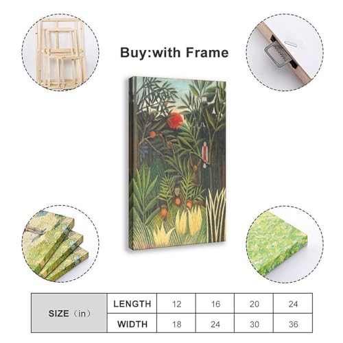 Tableau jungle Henri Rousseau impression toile premium - 2