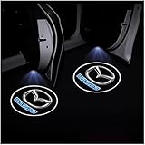ZLiiPP 2 Pcs Car Welcome Door Lights for Mazda 3 Axela CX-30 CX-5 CX-4 CX-7 6,HD,LED Projector Door Shadow Light Car Door Lighting Logo Decoration Light Accessories,A