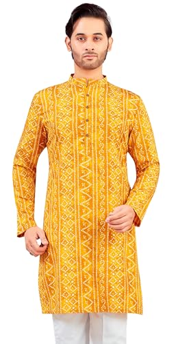 Image of Studio Shringaar Men's Polyester Relaxed Fit Straight Kurta