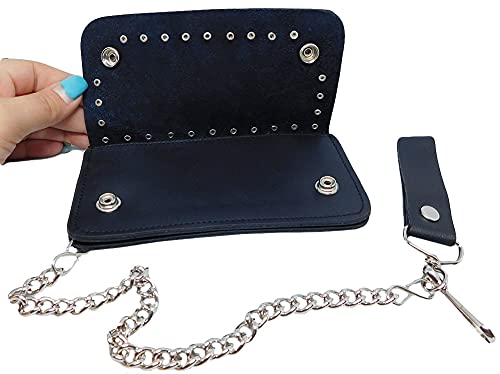 U.S. Air Force Wings Black Wallet With Chain (6.5 inch) Men Women Unisex2